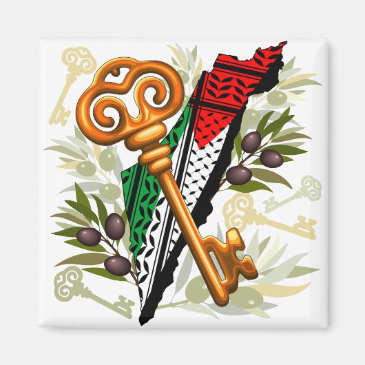 Palestijns sleutelsymbool van het recht op terugke magneet (Voorkant)