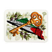 Palestijns sleutelsymbool van het recht op terugke magneet (Horizontaal)