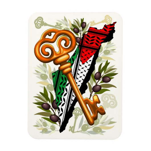 Palestijns sleutelsymbool van het recht op terugke magneet (Verticaal)