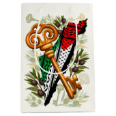 Palestijns sleutelsymbool van het recht op terugke medium cadeauzakje (Voorkant)