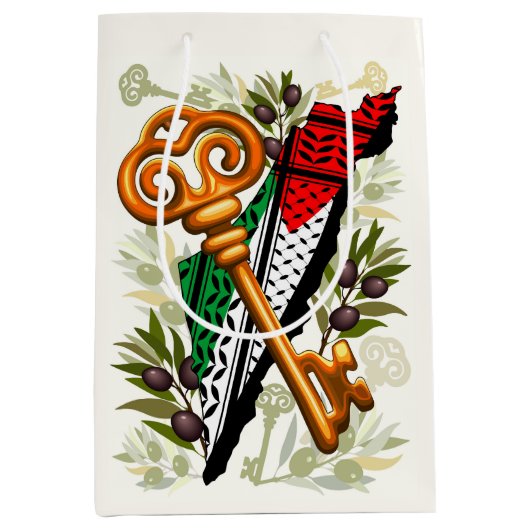 Palestijns sleutelsymbool van het recht op terugke medium cadeauzakje (Voorkant)