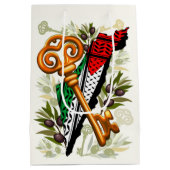 Palestijns sleutelsymbool van het recht op terugke medium cadeauzakje (Achterkant)