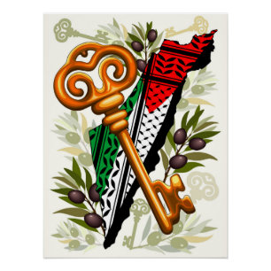 Palestijns sleutelsymbool van het recht op terugke perfect poster