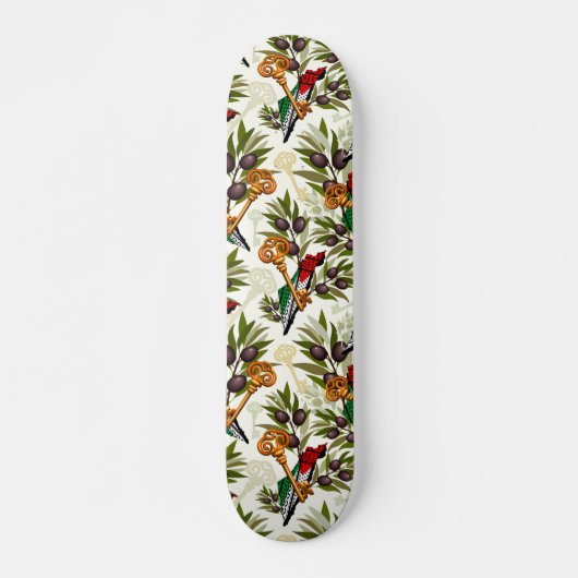 Palestijns sleutelsymbool van het recht op terugke persoonlijk skateboard (Voorkant)