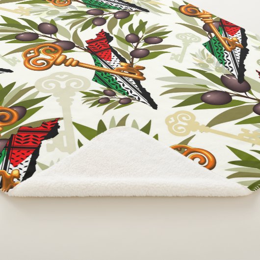 Palestijns sleutelsymbool van het recht op terugke sherpa deken (3/4)