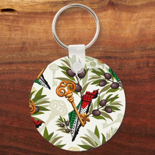 Palestijns sleutelsymbool van het recht op terugke sleutelhanger (Voorkant)