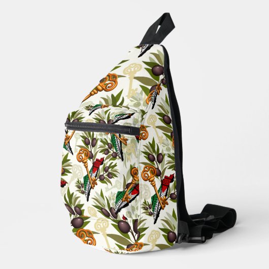 Palestijns sleutelsymbool van het recht op terugke sling bag (Rechterhoek)