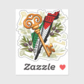 Palestijns sleutelsymbool van het recht op terugke sticker (Vel)