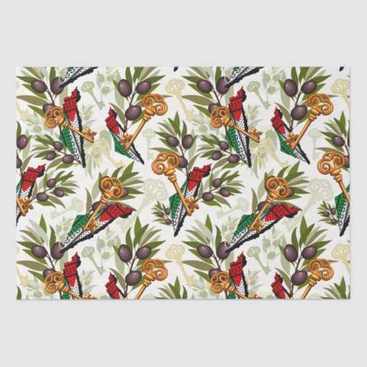 Palestijns sleutelsymbool van het recht op terugke tissuepapier (Voorkant)