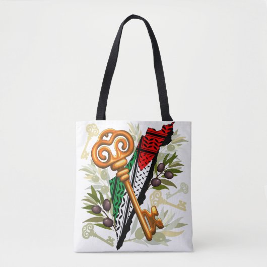 Palestijns sleutelsymbool van het recht op terugke tote bag (Voorkant)