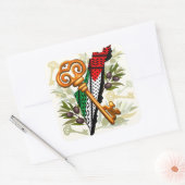Palestijns sleutelsymbool van het recht op terugke vierkante sticker (Envelop)