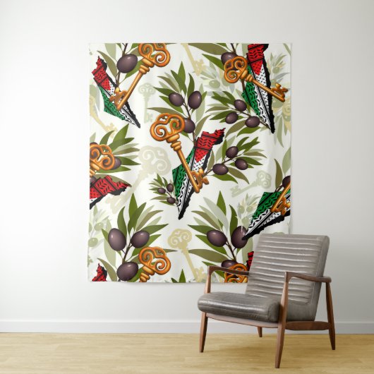 Palestijns sleutelsymbool van het recht op terugke wandkleed (In situ)