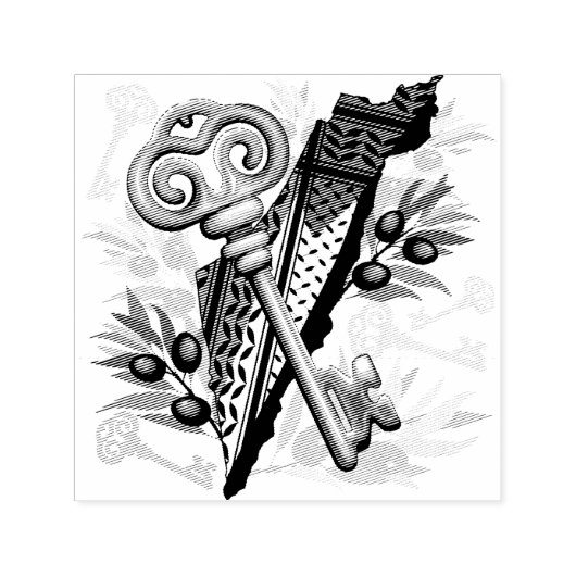 Palestijns sleutelsymbool van het recht op terugke zelfinktende stempel (Design)