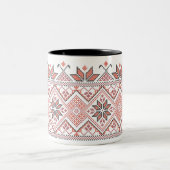 Palestijns Tatreez Arabisch Embroidery Tweekleurige Koffiemok (Center)