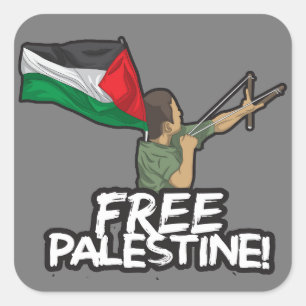 Palestijns Verzet kind-vlag Palestijnen Vrijheid Vierkante Sticker