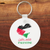 Palestijns vlaghart Palestijns Gepersonaliseerd Sleutelhanger (Achterkant)