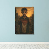 Palestijns Weerstandsvermogen Canvasprint Canvas Afdruk (Insitu (Houten vloer))