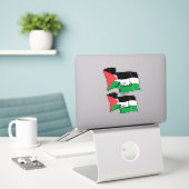PALESTIJNS WOORD IN HET ARABISCH MET PALESTIJNSE V STICKER (Laptop op bureau)