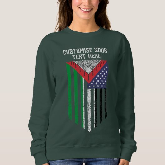 Palestijnse Amerikaanse sweater - Palestijnse vlag (Voorkant)