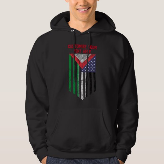 Palestijnse Amerikaanse vlag - Save Palestine Hoodie (Voorkant)