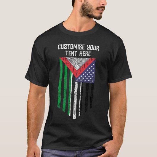 Palestijnse Amerikaanse vlag - Save Palestine T-sh T-shirt (Voorkant)
