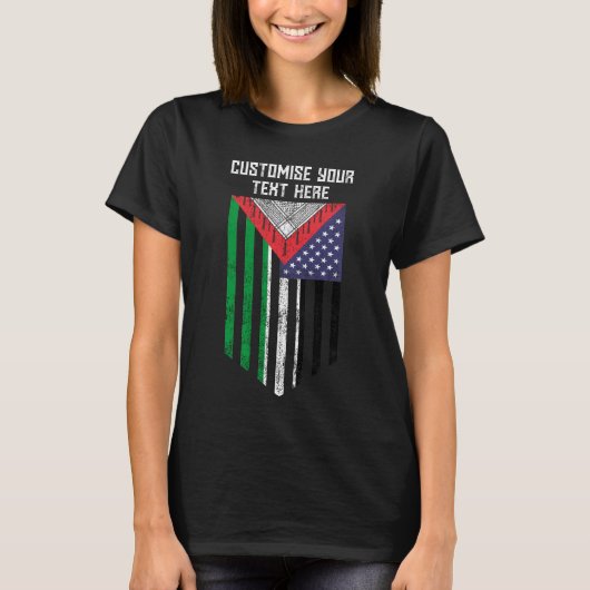 Palestijnse Amerikaanse vlag - Save Palestine T-sh T-shirt (Voorkant)
