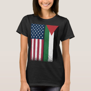 Palestijnse Amerikaanse vlaggen Proud USA T-shirt