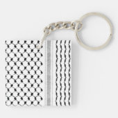 Palestijnse Arabisch Kufiya Pattern Acrylische Sle Sleutelhanger (Achterkant)