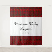 Palestijnse Arabische Baby Aankondiging Wandkleed (Voorkant)