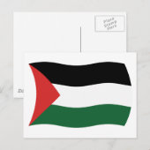 Palestijnse Autoriteit Vlag Postkaart (Voorkant / Achterkant)