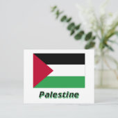 Palestijnse bewegingsvlag met naam briefkaart (Staand voorkant)