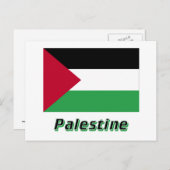 Palestijnse bewegingsvlag met naam briefkaart (Voorkant / Achterkant)