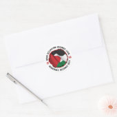Palestijnse bezettingsmacht Palestijnse vlag Ronde Sticker (Envelop)