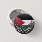PALESTIJNSE BLOEMIGE BUTTON (Voorkant /achterkant)
