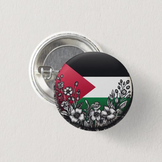PALESTIJNSE BLOEMIGE BUTTON (Voorkant /achterkant)