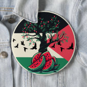 Palestijnse cultuur | Palestijnse watermeloen, oli Ronde Button 6,0 Cm (In situ)