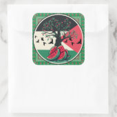 Palestijnse cultuur | Palestijnse watermeloen, oli Vierkante Sticker (Tas)