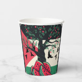 Palestijnse cultuur Palestijnse watermeloen olijfb Papieren Bekers (Achterkant)