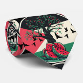 Palestijnse cultuur Palestijnse watermeloen olijfb Stropdas (Opgerold)