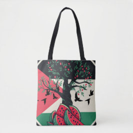 Palestijnse cultuur Palestijnse watermeloen olijfb Tote Bag