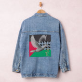 Palestijnse Dove van Vrede Vlag Denim Jean Jacket (Hangar)