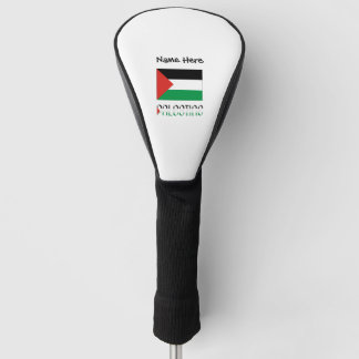 Palestijnse en Palestijnse vlag met Jouw naam Golfheadcover