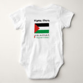 Palestijnse en Palestijnse vlag met Jouw naam Romper (Achterkant)