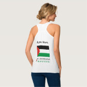 Palestijnse en Palestijnse vlag met Jouw naam Tanktop (Volledige Achterkant)