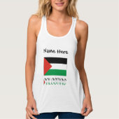 Palestijnse en Palestijnse vlag met Jouw naam Tanktop (Voorkant)