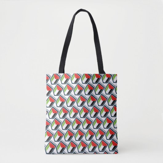 Palestijnse en Palestijnse vlag Tote Bag (Voorkant)