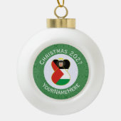 Palestijnse engel kerstvlag gepersonaliseerd keramische bal ornament (Voorkant)