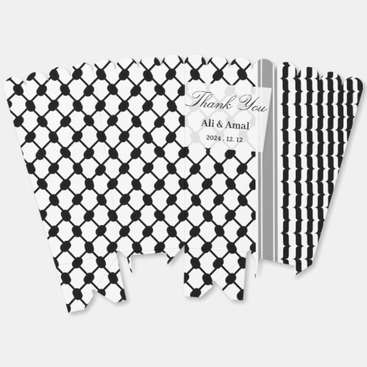 Palestijnse Hatta Keffiyeh bedankt voor jullie bru Bedankdoosjes (Ongevouwen)