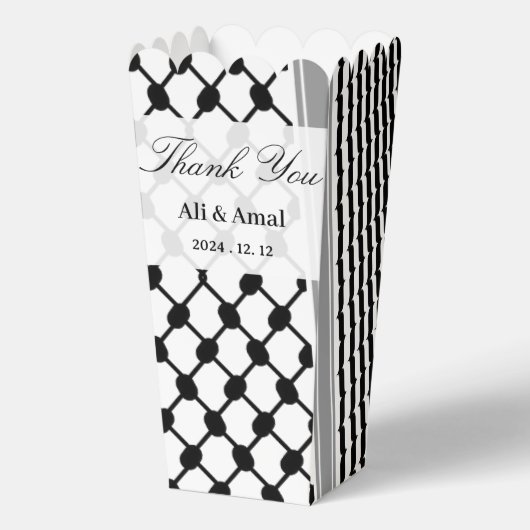 Palestijnse Hatta Keffiyeh bedankt voor jullie bru Bedankdoosjes (Voorkant)