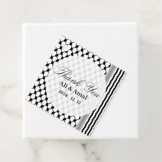 Palestijnse Hatta Keffiyeh bedankt voor jullie bru Bedankjes Labels (In situ)